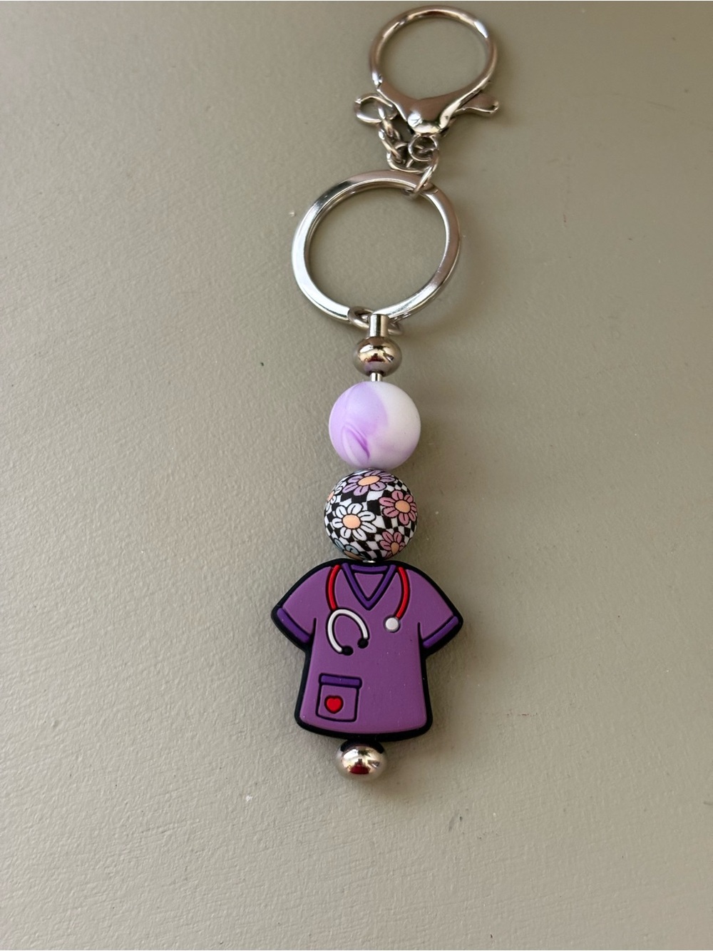 Purple Nurse Scrub Keychain - Picture 2 of 5